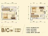 水墨林溪_1室1厅1卫 建面51平米