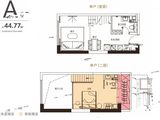 藏珑湖上公馆_1室2厅2卫 建面44平米