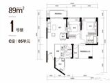 恒地悦山湖_2室2厅2卫 建面89平米