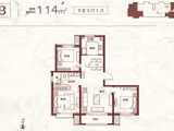 天津翡翠公园_3室2厅1卫 建面114平米