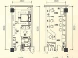 敏捷金谷国际_1室1厅1卫 建面45平米