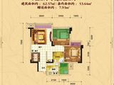 旭城公园府邸_1室2厅1卫 建面62平米