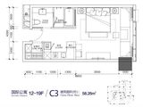 港泰通航大厦_1室1厅1卫 建面58平米