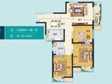 万创都市公馆_3室2厅1卫 建面97平米