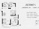 碧桂园西湖_3室2厅1卫 建面98平米