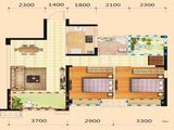 力高共和城熙伍园_3室2厅2卫 建面87平米