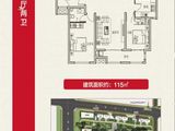 天功颂园_3室2厅2卫 建面115平米