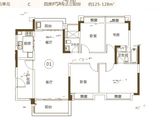 雅域瑞日天下花园_4室2厅2卫 建面128平米