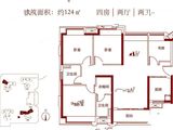 保利葉公馆_4室2厅2卫 建面124平米