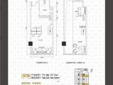 金钟国际金融中心_1室1厅1卫 建面64平米