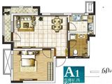 招商依云水岸_1室2厅1卫 建面60平米