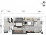 帝景公馆2期南塔_1室1厅1卫 建面43平米