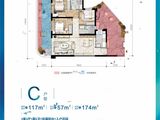 清凤滇池美岸国际社区_3室2厅2卫 建面117平米