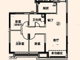 恒大珺庭_3室2厅1卫 建面104平米