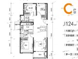 保利时光印象_3室2厅2卫 建面124平米