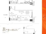 大都汇二环天际_1室1厅1卫 建面43平米