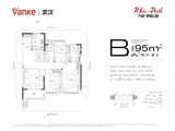 万科莱茵公园_3室2厅2卫 建面95平米